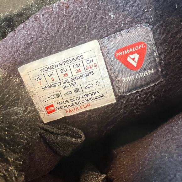 The North Face Nuptse Purna‎ Ii Women Lifestyle Boots Fig/Weathered Black Sz 7 - Picture 6 of 8